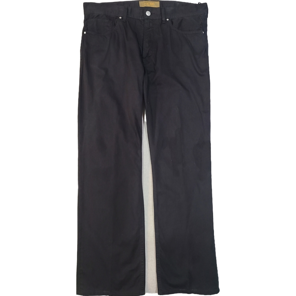 HALSEY Black-on-Black Tonal 5 Pocket Cotton Blend Lightweight Chino Jean 38